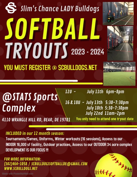 Softball Tryouts Flyer